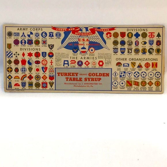 WW 2 Army corps divisional Insignia & badges card 1943 - Picture 3 of 4